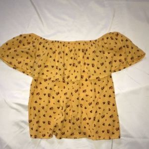 Cropped off  the shoulder Hollister shirt (small)